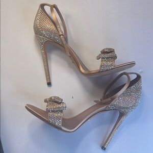 Gucci Swarovski Crystal Nude Heels– Women’s EU 39 / US 9 Cinderella Style